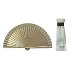 Load image into Gallery viewer, Gold Clutch Fan - Made of Wood and Cotton - Original and Handmade
